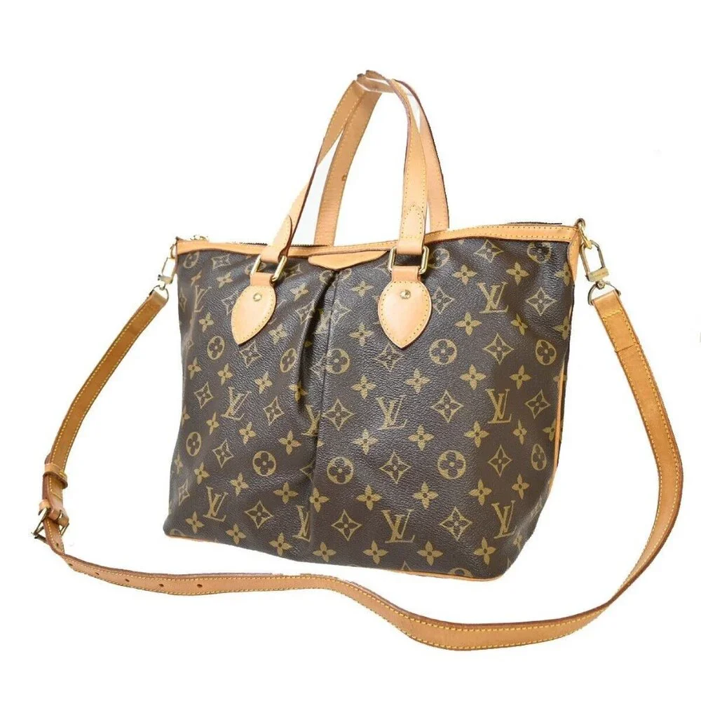 LOUIS VUITTON Palermo PM 2Way Shoulder Hand Bag Monogram Brown